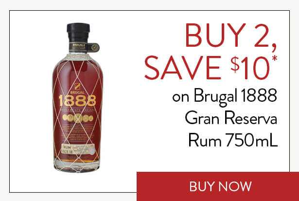 BUY 2, SAVE $10* on Brugal 1888 Gran Reserva Rum 750mL. Buy Now.