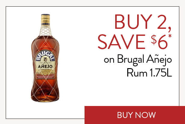 BUY 2, SAVE $6* on Brugal Añejo Rum 1.75L. Buy Now.