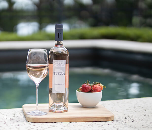 A bottle of Cahdeau Trians Provence Rose from the region of Provence, France found at your local ABC Fine Wine & Spirits.