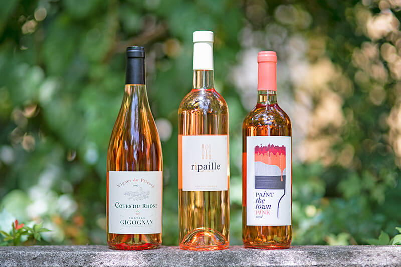 You can find Sourced & Certified rosés like Gigognan Côtes Du Rhone, Ripaille and Paint the Town Pink only at ABC Fine Wine & Spirits.