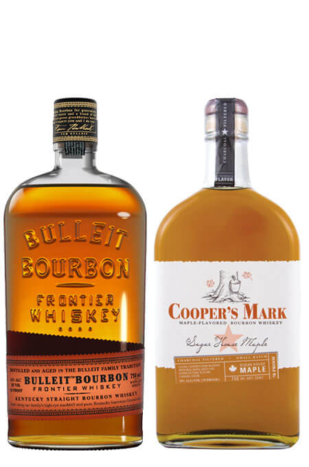 Bulleit Bourbon Frontier Whiskey and Cooper’s Mark Maple Bourbon