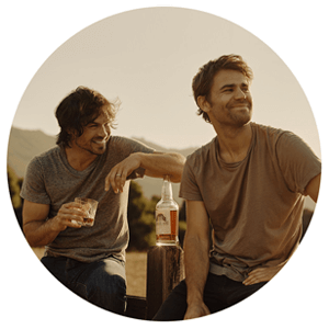Ian Somerhalder and Paul Wesley drinking Brother’s Bond Bourbon