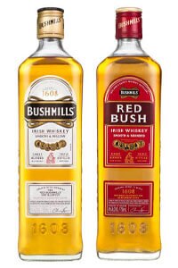 Bushmills Original and Red Bush Irish Whiskey 750mL