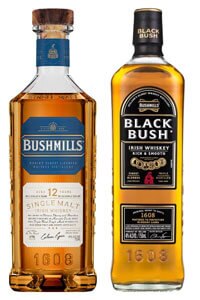 Bushmills 12 Year and Black Blush Irish Whiskey 750mL