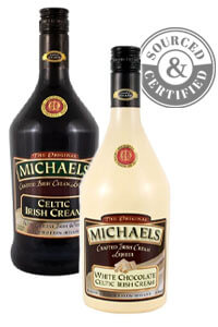 Michaels Irish Cream Liqueur 
& Michaels White Chocolate Irish Cream Liquer 750mL