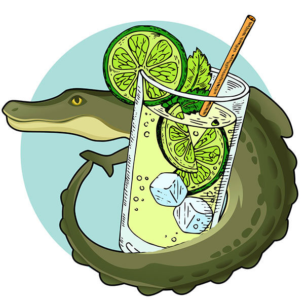 Illustration of Gator Tail & Los Rijos Ranch Water