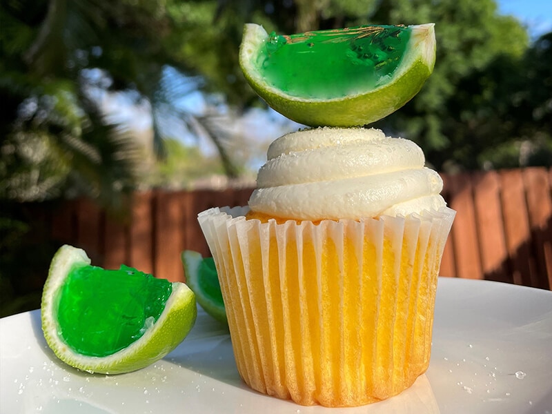 Margarita cupcake with spiked limes