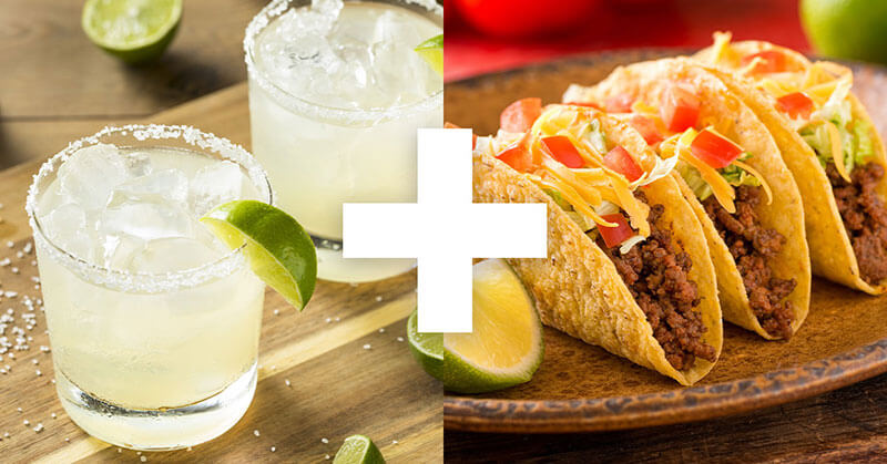 Traditional Margarita + Tex-Mex Tacos
